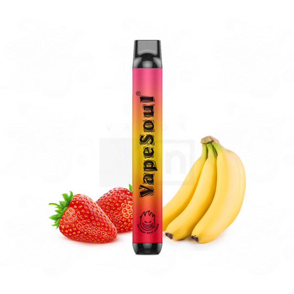 Pod Descártavel Vapesoul 1000 Puffs - 5% - Strawberry Banana