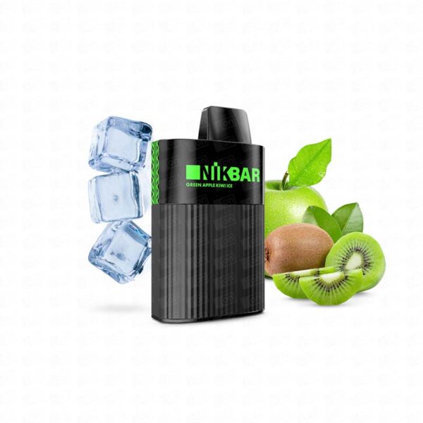 Pod Descartável Nikbar N6000 Puffs - 2% - Green Apple Kiwi Ice