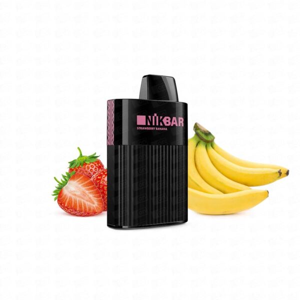 Pod Descartável Nikbar N6000 Puffs - 2% - Strawberry Banana