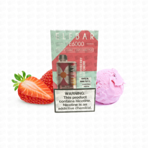 Pod Descártavel Elfbar TE 6000 Puffs – 5% – Strawberry Ice Cream