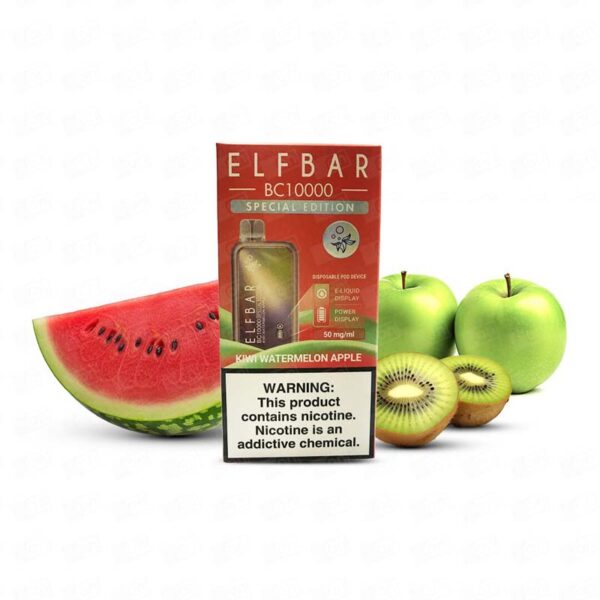 Pod Descartável Elfbar BC10000 Puffs - 5% - Kiwi Watermelon Apple