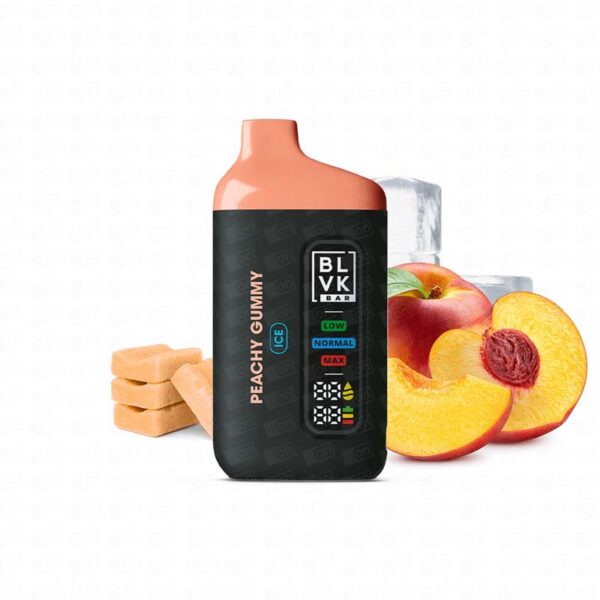 Pod Descartável BLVK Bar 20000 Puffs - 5% - Peach Gummy Ice