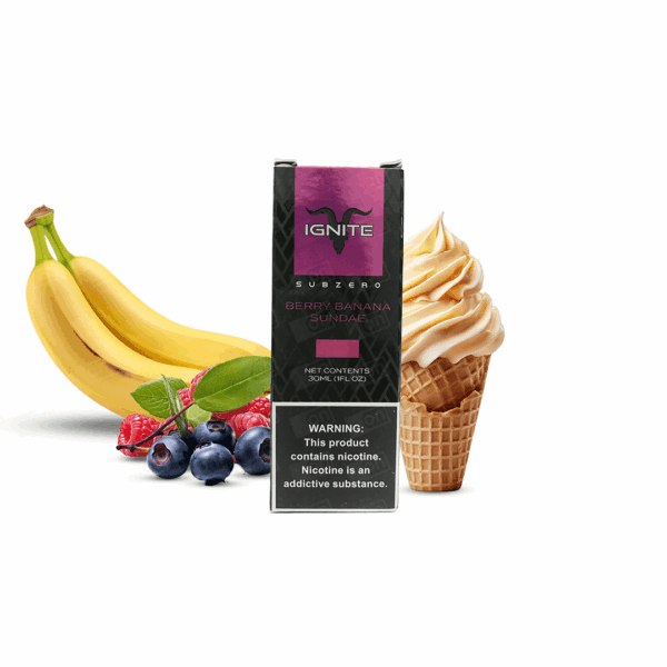 Líquido Ignite Subzero NicSalt - Berry Banana Sundae