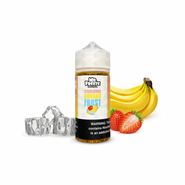 Líquido Mr Freeze Menthol Freebase - Strawberry Banana Frost