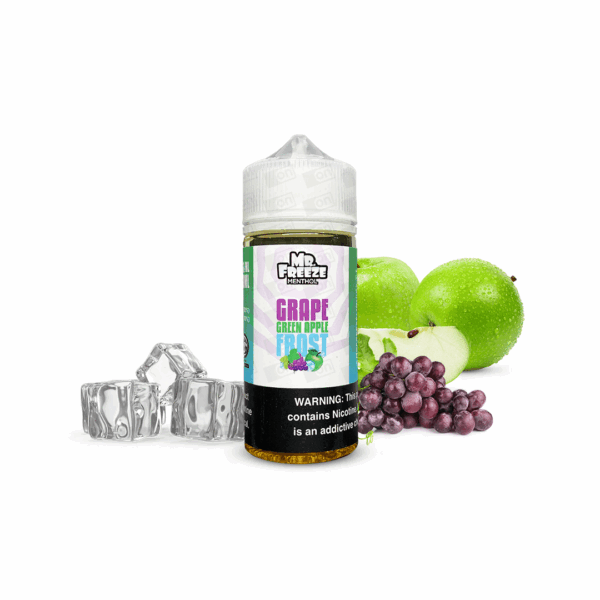 Líquido Mr Freeze Menthol Freebase - Grape Green Apple Frost