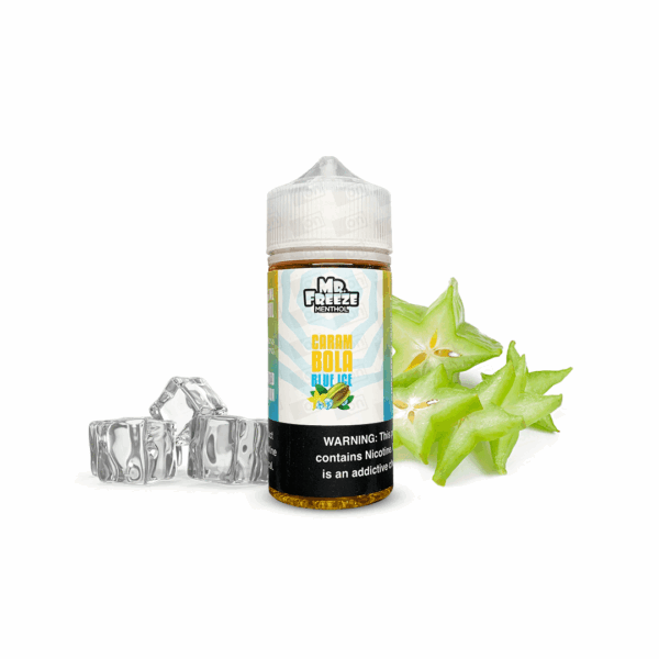 Líquido Mr Freeze Menthol Freebase - Carambola Blue Ice