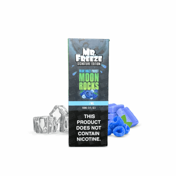Líquido Mr Freeze Menthol Freebase - Blue Razz Frost Moon Rocks