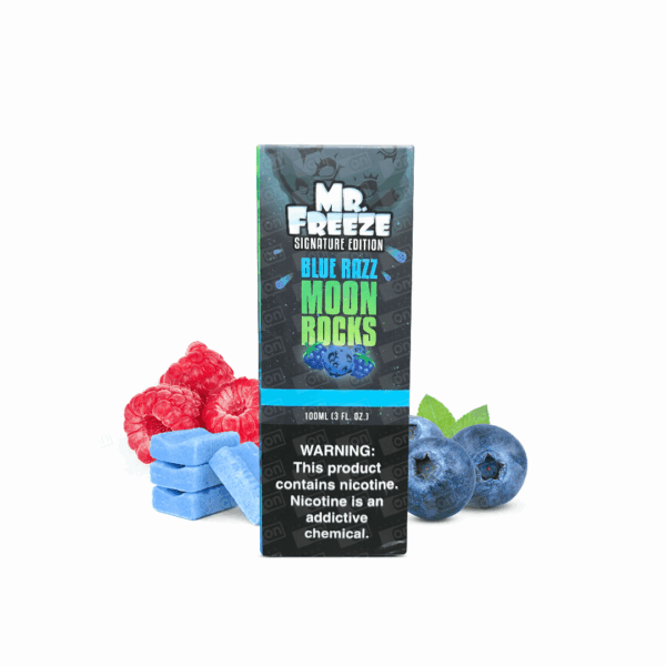 Líquido Mr Freeze Menthol Freebase - Blue Razz Moon Rocks