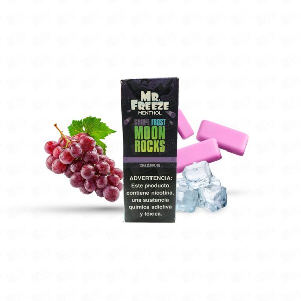 Líquido Mr Freeze Menthol Freebase - Grape Frost Moon Rocks
