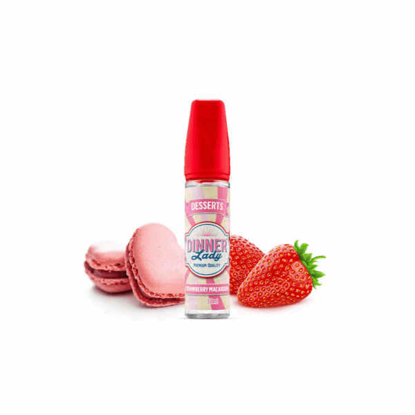 Líquido Dinner Lady Desserts Freebase - Strawberry Macaroon