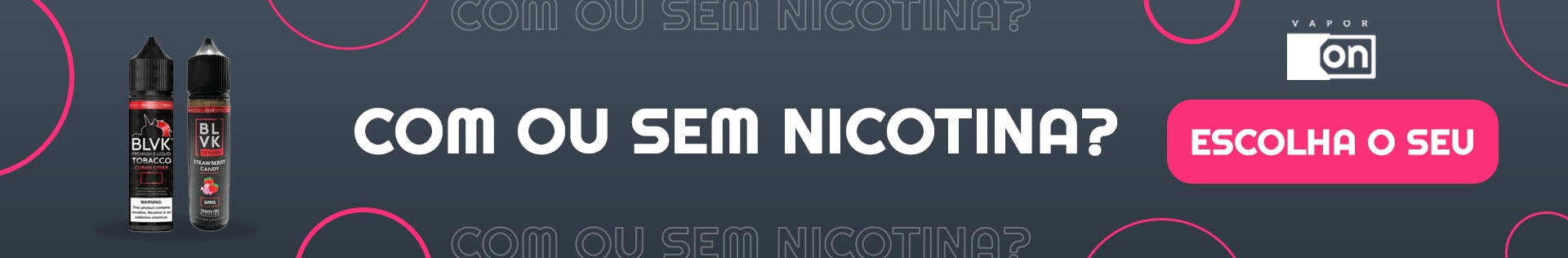 juice com e sem nicotina banner